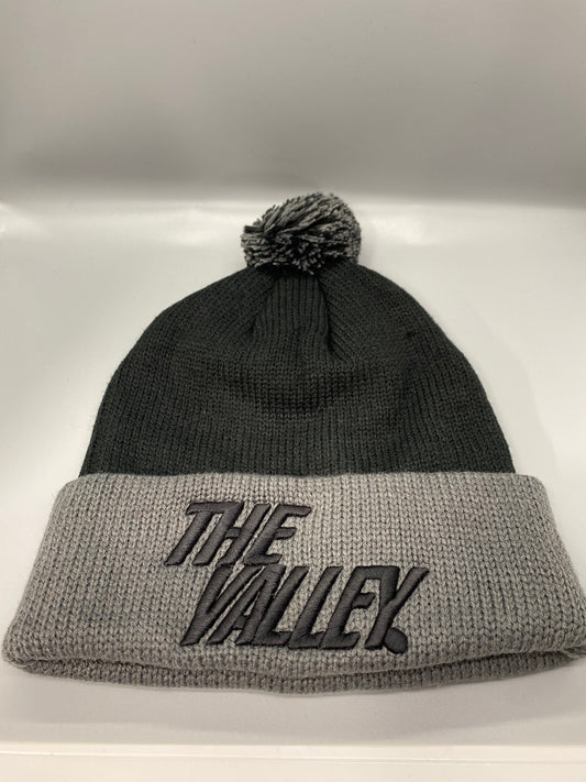 BLACK W/ GREY "THE VALLEY" BEANIE