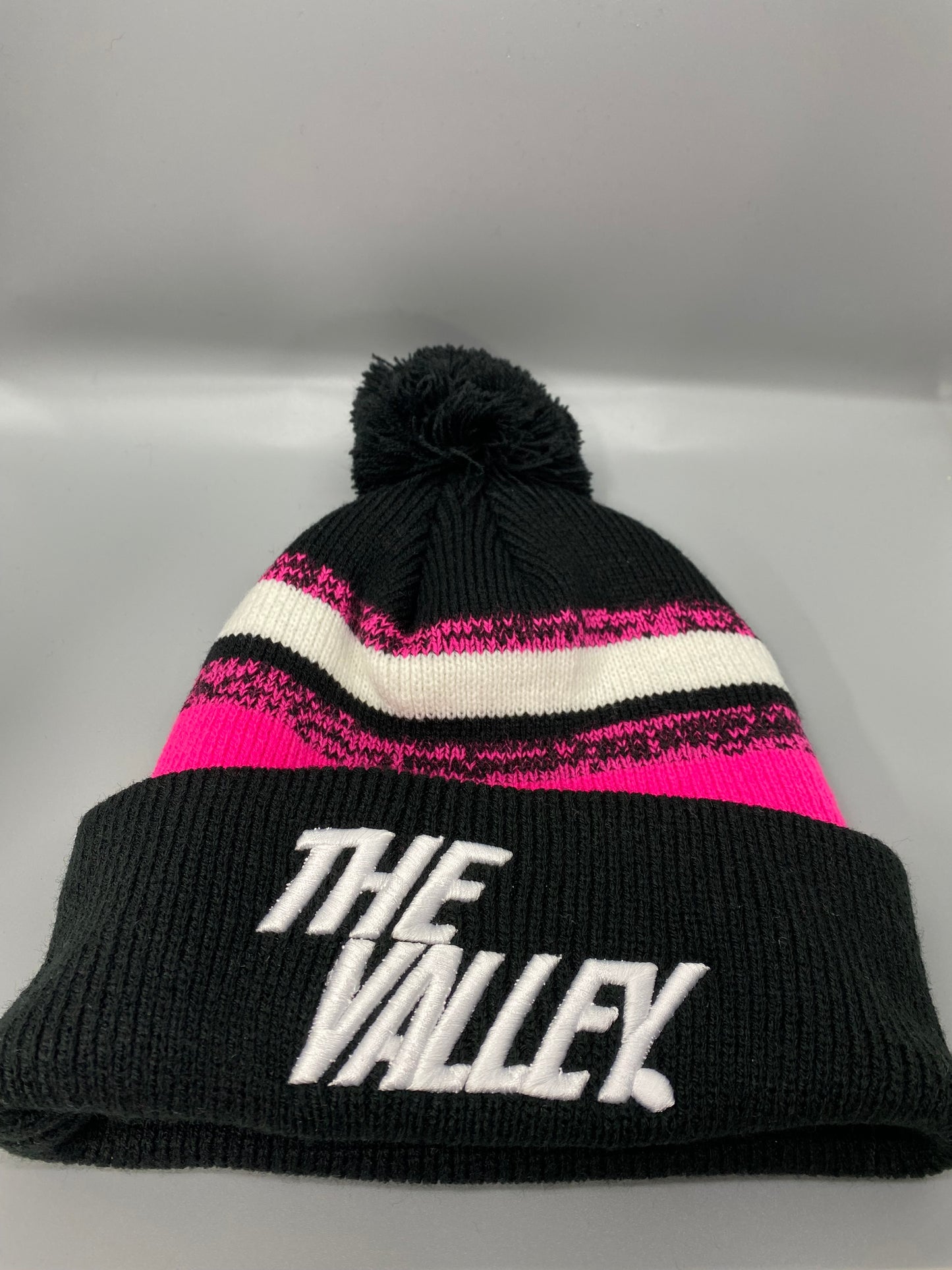 PINK W/ BLACK "THE VALLEY" BEANIE